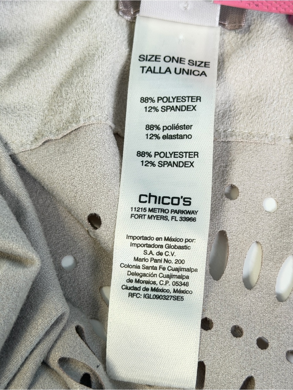 Chicos Taupe Micro Suede Laser Cut Cardigan Shawl Fringe Tan One Size - Picture 6 of 7